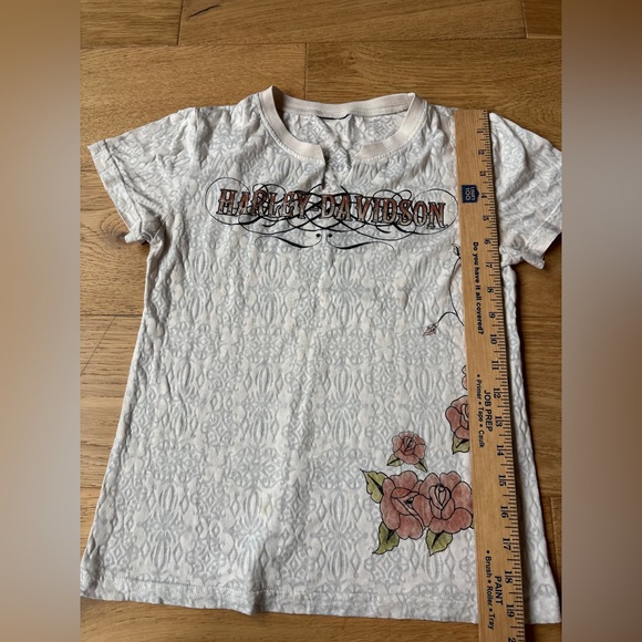Y2K semi sheer Harley Davidson baby-t womens small - Picture 2 of 5